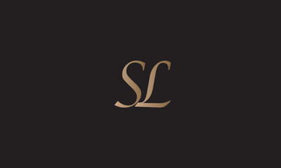  SL, LS, S, L Abstract Letters Logo Monogram