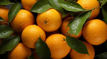 Pattern of tangerines decorated with water drops seamless repeatable and tileable texture pattern...