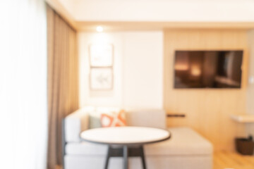 Fototapeta na wymiar abstract blur hotel resort bedroom for background