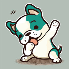 Artistic Excellence: Vector Illustration of a Cute Dog Design, Ideal for Graphic Design and Creative Projects	