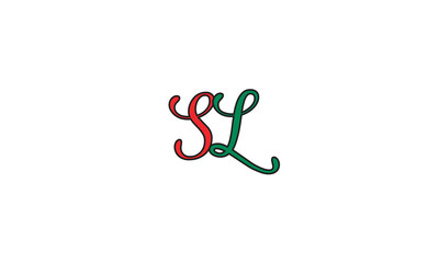  SL, LS, S, L Abstract Letters Logo Monogram