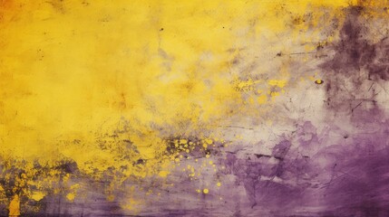 Vibrant Yellow and Purple Grunge Texture Artwork