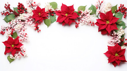 Fototapeta premium flowers christmas on background