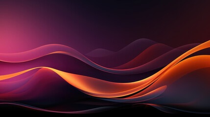 Smooth orange and purple waves flow in a tranquil, abstract design with a vibrant gradient.