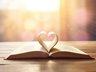 Book sheets curved into a heart shape, tailored for Valentine's Day projects. Let the symbolism of...
