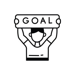 Goal icon vector stock illustration