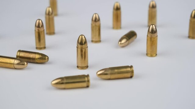 bullets on white