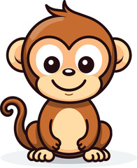 Cute monkey cartoon