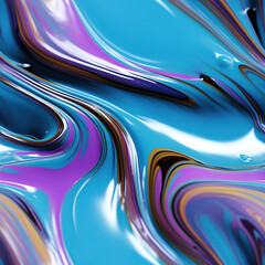 Colorful 3d liquid repeat pattern