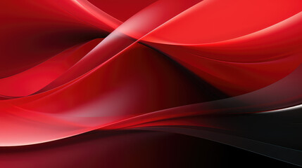 Elegant abstract waves in red and black with a modern flair.