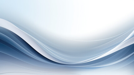 Obraz premium Sleek silver with blue hue waves in a luxurious abstract design.