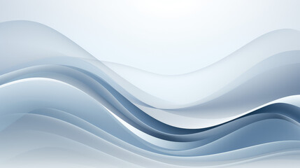 Obraz premium Sleek silver with blue hue waves in a luxurious abstract design.
