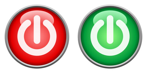 power on and off button vector