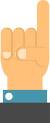 vector hand raising index finger.