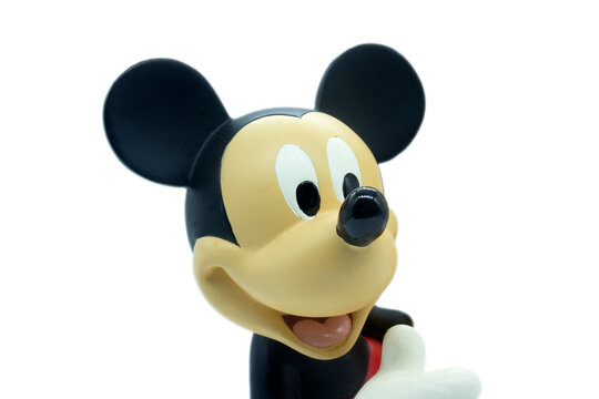 Studio image of Mickey Mouse on a white isolated background.