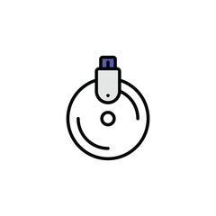 Storage Devices icon design with white background stock illustration