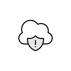 Protection icon design with white background stock illustration