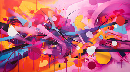 Obraz premium Abstract art background with vibrant colors and shapes