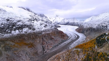 Switzerland, Aletschgletscher, Alaica Glacier, aerial photography, glaciers