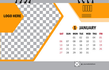 Creative and modern calender design, clean style