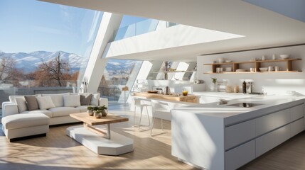 Completely White and Very Beautiful Modern Kitchen Design