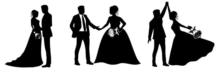 Fototapeta premium silhouette of a romantice couple