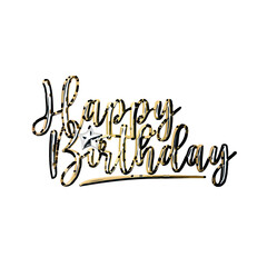 Obraz premium Unique birthday greeting design with transparent background