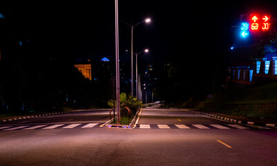 Kigali street at night