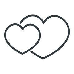 Love Heart Symbol Icons Vector On Trendy Design