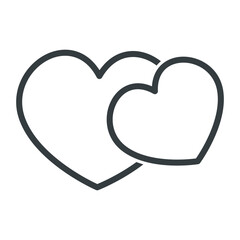 Love Heart Symbol Icons Vector On Trendy Design