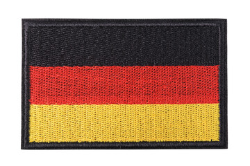 Chevron flag of Germany isolated on a white background.
