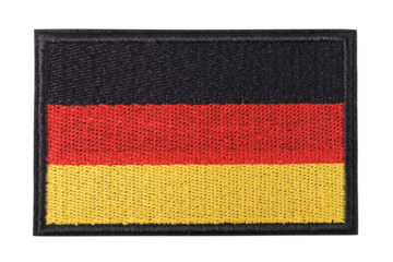 Chevron flag of Germany isolated on a white background.