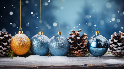 Beautiful image of Christmas and New Year toys. For greeting cards, holiday posters, calendars, advertising signs and various types of souvenirs.
