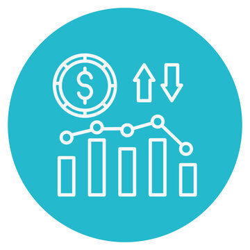 Increase and Decrease in Rate Icon