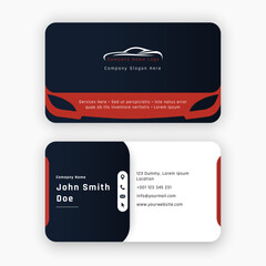 red white auto parts car mechanic repair garage service rental company taxi business corporate automotive card modern abstract simple clean visiting card design mockup vector illustration template log - obrazy, fototapety, plakaty