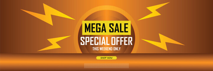 Sale banner template design . Super Sale, end of season special offer banner. vector illustration.