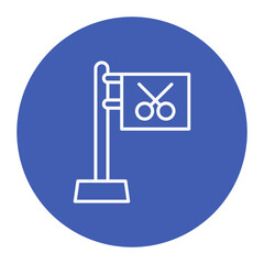 Fototapeta premium Barber Pole Icon