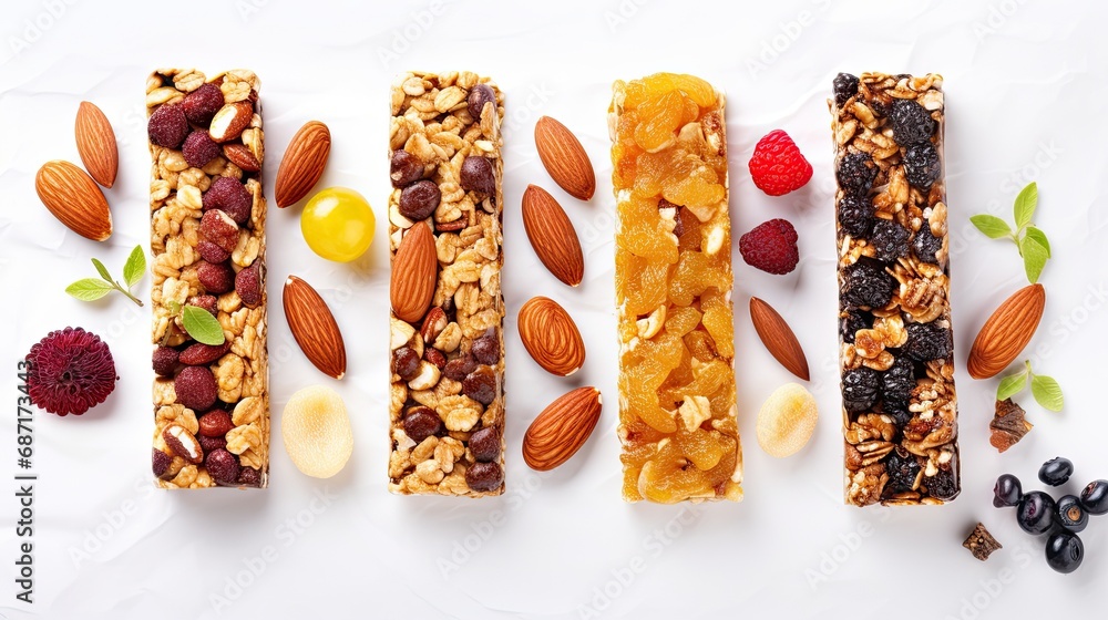 Wall mural granola bar, healthy sweet snack