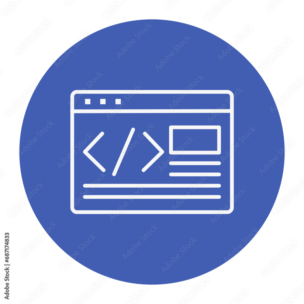 Wall mural web programming icon