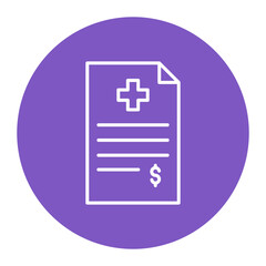Fototapeta premium Medical Bill Icon