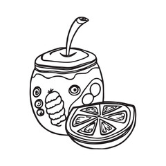 Fruits coloring pages printable drawings for kids vector Black and white color