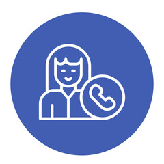 Woman Talking on Call Icon