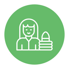 Woman Ironing Clothes Icon