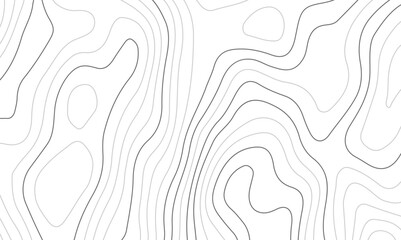 Black and white wavy paper curve relief abstract topographic map background. Geographic mountain relief. Topographic map lines, contour background. Abstract wave lines background.