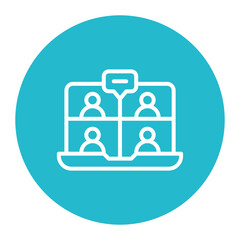 Videocall Discussion Icon