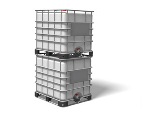 intermediate bulk container label 3D illustration