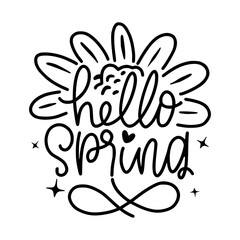 Spring Lettering Quotes For Printable Posters, Cards, Tote Bags, Or T-shirt design. 