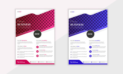 Unique Corporate Flyer Design template for business.
