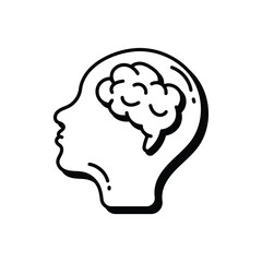 Mental health icon vector stock illustration