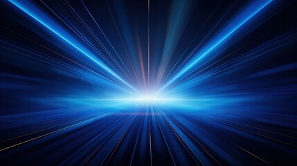 Fototapeta na wymiar Energy technology concept. Digital image of light rays, stripes lines with blue light background